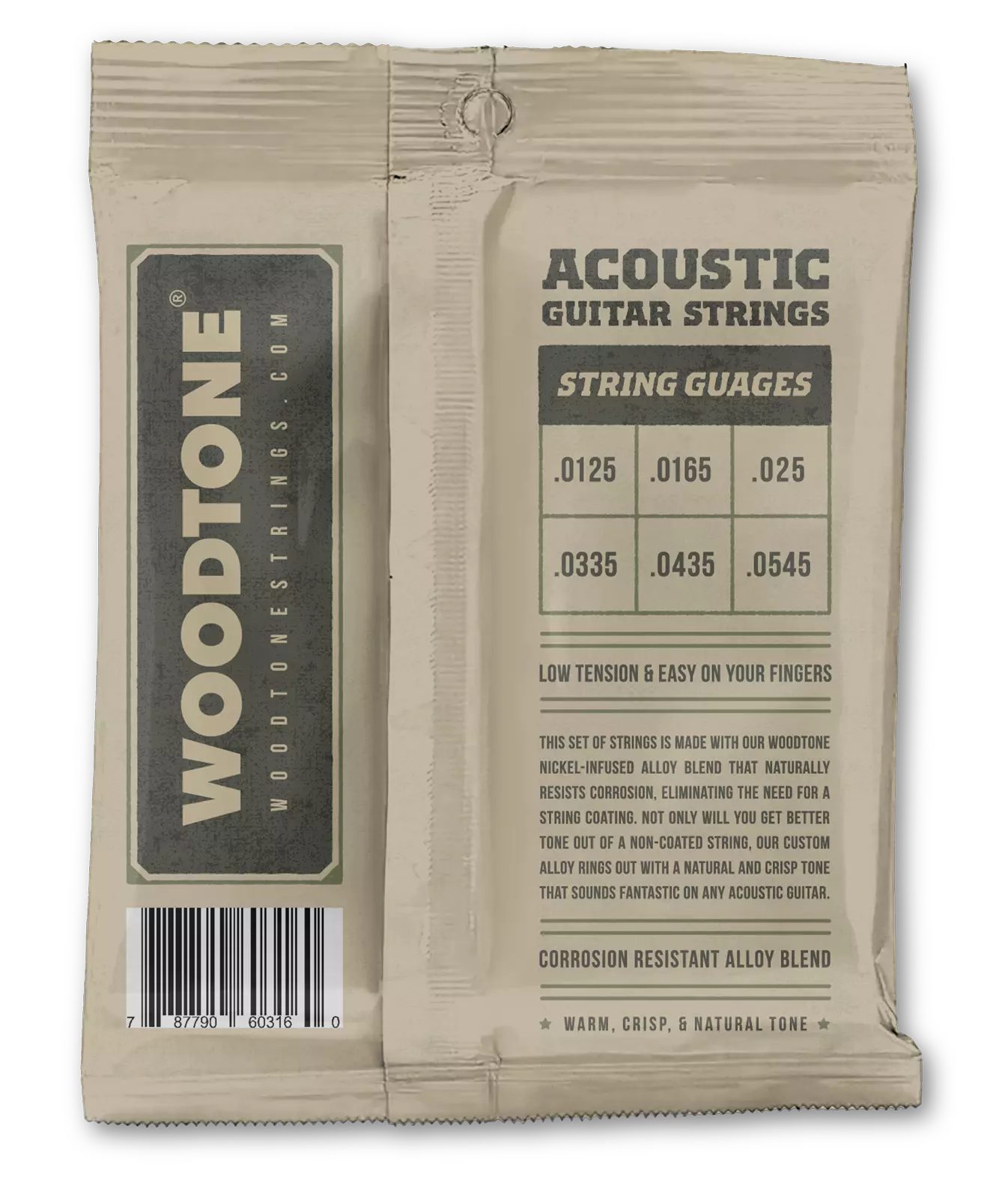Woodtone Nickel-Infused / Low Tension / Acoustic Guitar Strings