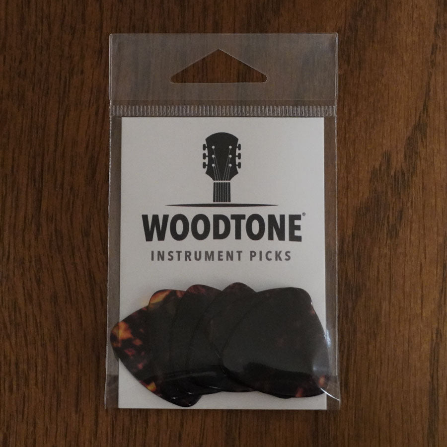 Woodtone Medium Triangle Guitar Picks / Vintage Tone (Tortoise)