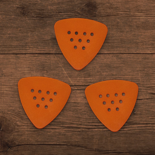 orange-woodtone-triangle-guitar-pick-flexgrip-good-for-country-bluegrass-music